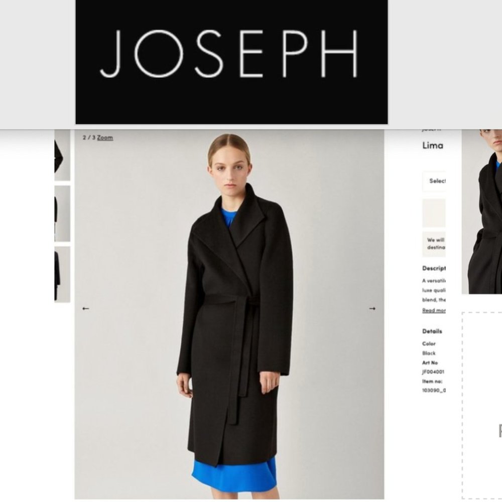 🥰 JOSEPH Fashion wool cashmere wrap coat (EU 42)